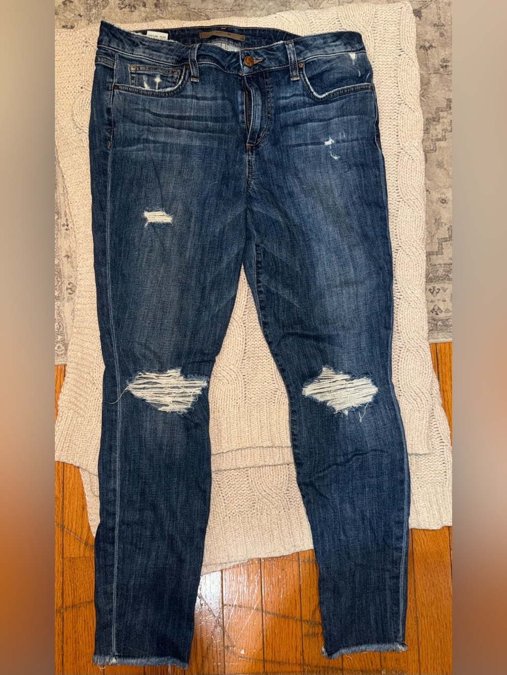 Joe's Jeans Indigo Ripped Skinny Jeans